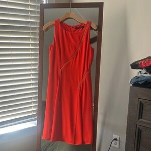 Ivanka Trump Vibrant Orange Mini Dress